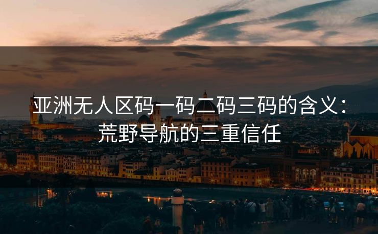 亚洲无人区码一码二码三码的含义：荒野导航的三重信任