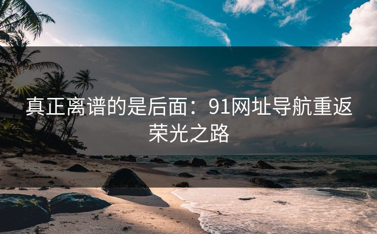 真正离谱的是后面：91网址导航重返荣光之路